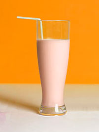 Llicuado de cereales con fresas